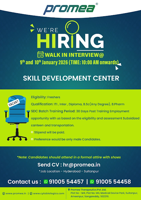 Promea Therapeutics Walk-in Interview 2026 For Freshers