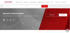 ThermoFisher Scientific Hiring Operations Finance Analyst | Bangalore 2026